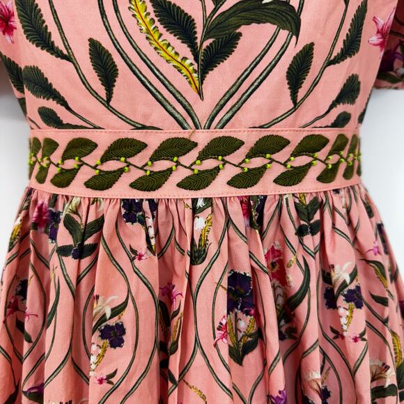 Agua By Agua Bendita Alga Pacifico Embroidered Midi Dress M - Picture 4 of 15